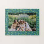 Puzzle Vins floraux Abstraits verts Motif Photo personnal<br><div class="desc">Vins floraux Abstraits verts Motif Photo personnalisée Puzzle</div>