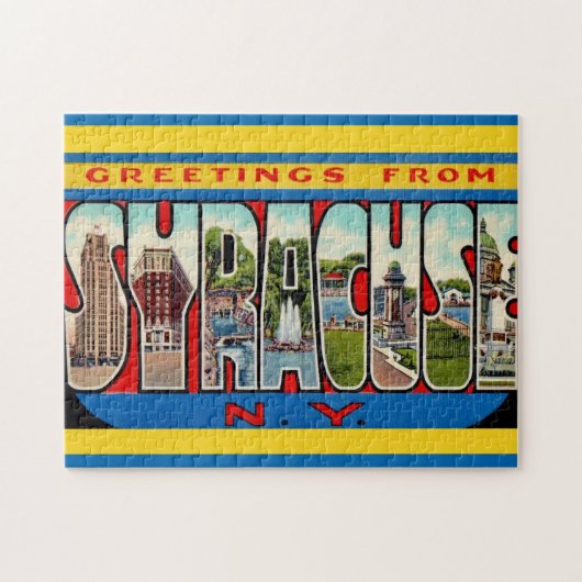 Puzzle Vintage 11x14 Syracuse NY (Horizontal)