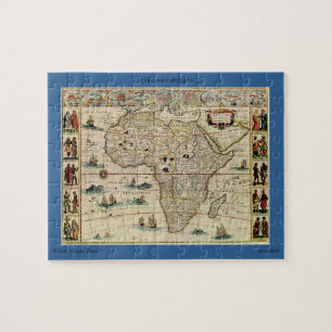 Puzzle Vintage 1660's Africa Map by Willem Janszoon Blaeu