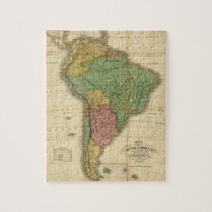 Puzzle Vintage 1826 South America Map by Anthony Finley