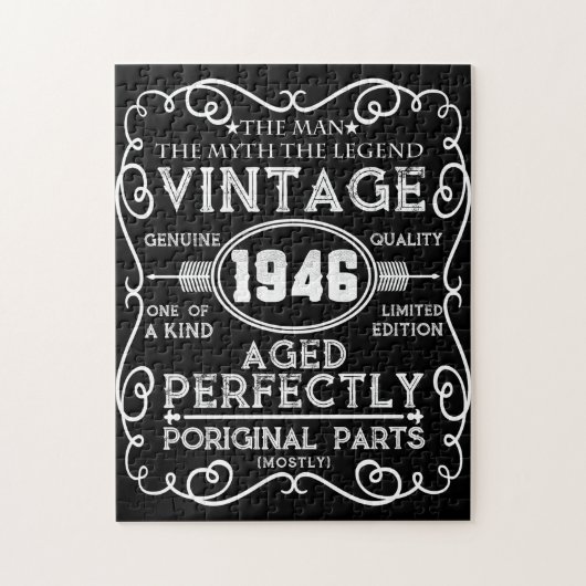 Puzzle Vintage 1946 Man Myth Legend 75th Birthday (Vertical)