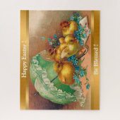 Puzzle Vintage 4 poulets Vacances de Pâques (Vertical)