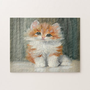 Puzzle Vintage adorable Kitten Meta Plückebaum Peinture