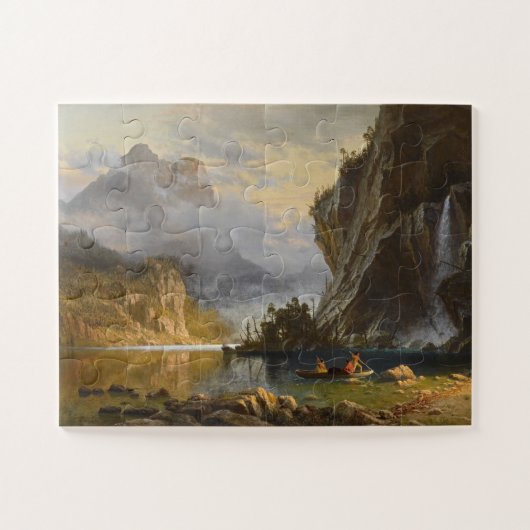 Puzzle Vintage Albert Bierstadt Indiens Speed Fishing (Horizontal)