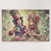 Puzzle Vintage Alice and Mad Hatter Tea Wonderland (Horizontal)