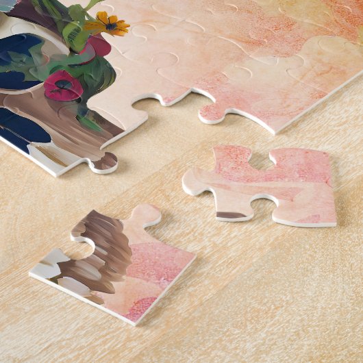 Puzzle Vintage anatomie crâne médical (Côté)