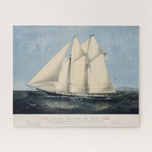 Puzzle Vintage Antique Yacht Voilier Maritime (Horizontal)