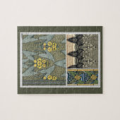 Puzzle Vintage Art Nouveau Arrowhead Garden Fleurs (Horizontal)