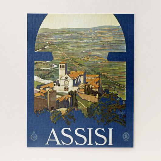 Puzzle Vintage Assisi Italie Voyage Tourisme Annonce (Vertical)