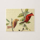 Puzzle Vintage Audubon Northern Cardinal Peinture Cadeau (Horizontal)