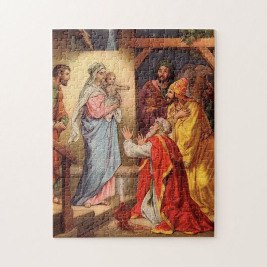 Puzzle Vintage bébé Jésus et les 3 rois (Vertical)