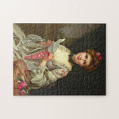 Puzzle Vintage Belle Fille Avec Une Lettre (Horizontal)