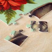 Puzzle Vintage berger allemand floral (Côté)