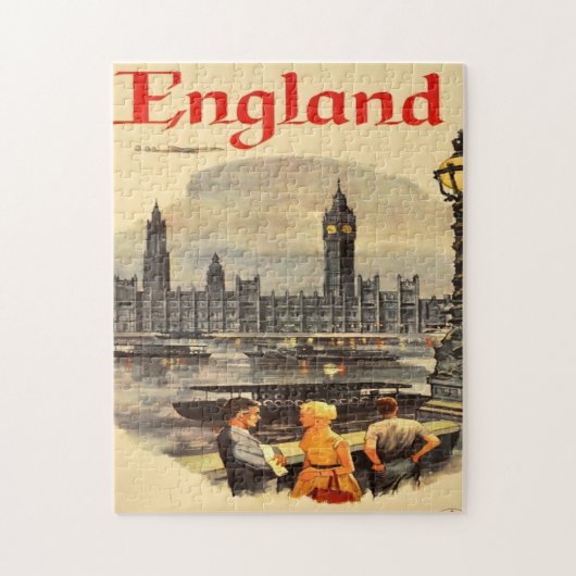 Puzzle Vintage Big Ben Londres Angleterre Vacances europé (Vertical)