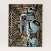 Puzzle Vintage Blue Truck Rustic Grange (Vertical)