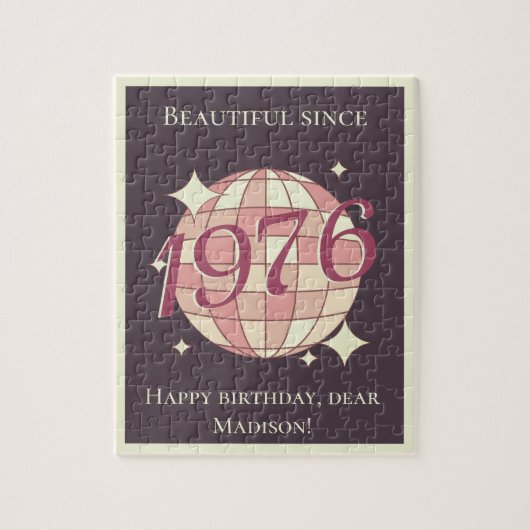 Puzzle Vintage born in 1976 50th birthday (Vertical)