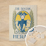 Puzzle Vintage Boston Sunday Herald<br><div class="desc">The Boston Sunday herald (vers 1890-1920) | Vintage L'illustration du Boston Sunday Herald du début du 20ème siècle. Utilisez les outils de conception pour ajouter du texte personnalisé ou personnaliser l'image.</div>
