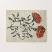 Puzzle Vintage Botanique Floral Français Marigold (Horizontal)