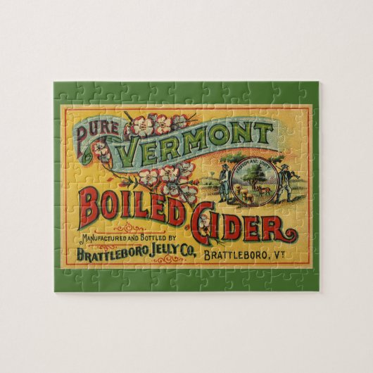Puzzle Vintage Brattleboro Jelly Cider bouilli Vermont (Horizontal)