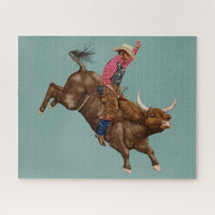 Puzzle Vintage bull équitation cowboy