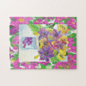 Puzzle Vintage cadre et bouquet de fleurs (Horizontal)