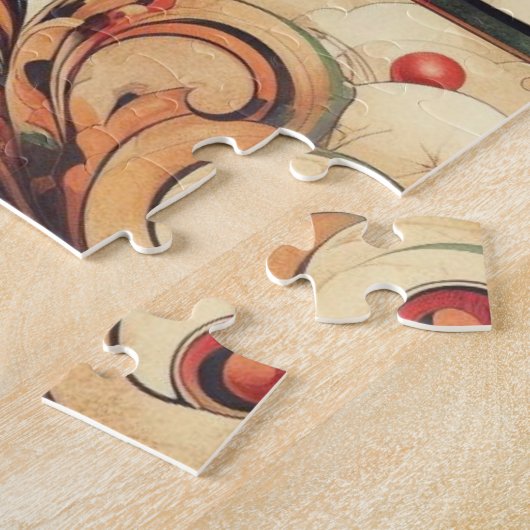 Puzzle vintage/caprical/père Noël/Noël (Côté)