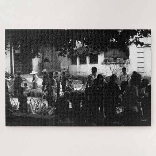 Puzzle Vintage Chine Yangshuo marché (Horizontal)