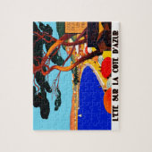 Puzzle Vintage Côte d'Azur Illustration de voyage (Vertical)