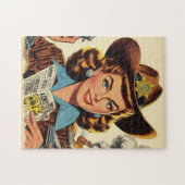 Puzzle Vintage Country Pulp Girl (Horizontal)