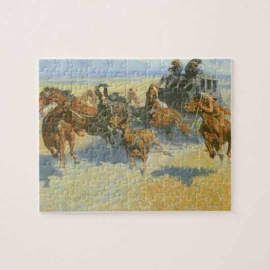 Puzzle Vintage Cowboy, Downing the Nigh Leader, Remington (Horizontal)