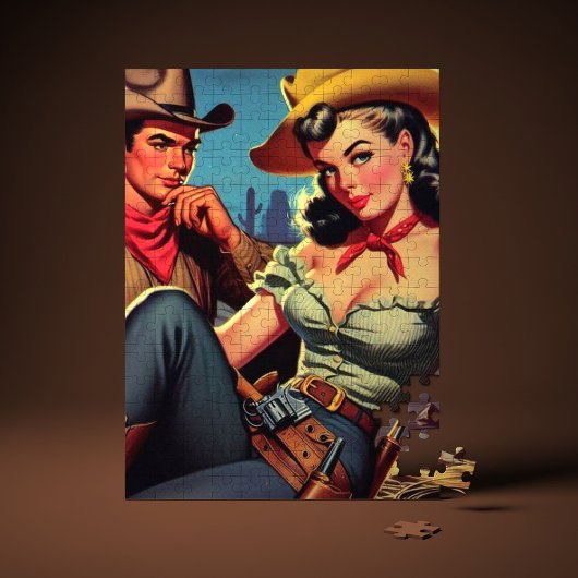 Puzzle Vintage Cowboy et Cowgirl