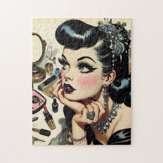 Puzzle Vintage Cute Goth Pin Up (Vertical)