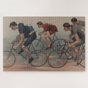 Puzzle Vintage Cyclist Race Illustration (1896)