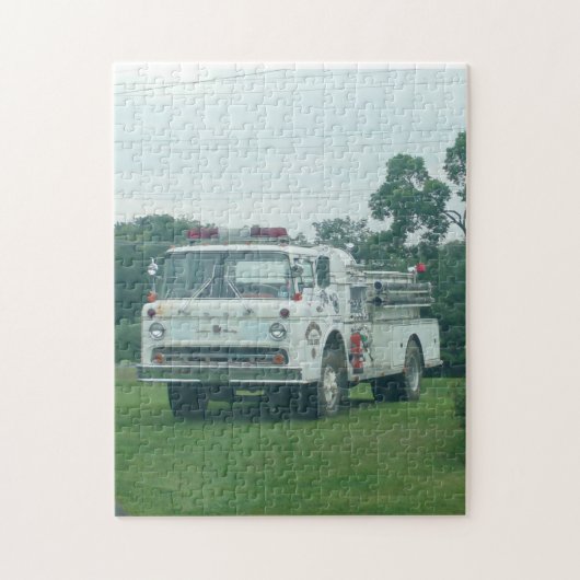 Puzzle vintage de camion de pompiers (Vertical)