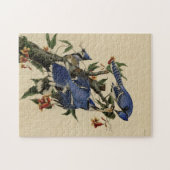 Puzzle vintage de geai bleu (Horizontal)