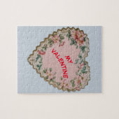 Puzzle vintage de Saint-Valentin de coeur (Horizontal)