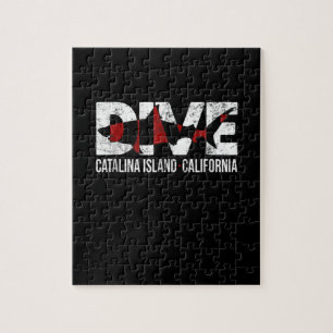 Puzzle Vintage Dive Catalina Island California Cadeau