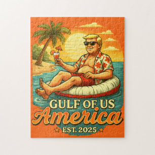 Puzzle Vintage drôle Trump Amérique du Golfe 2025
