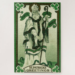 Puzzle Vintage - Erin Go Bragh - Vœux de la Saint-Patrick
