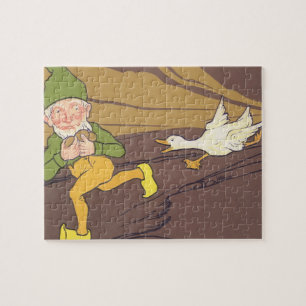 Puzzle Vintage Fable d'Ésope L'oie qui pond l'oeuf d'or