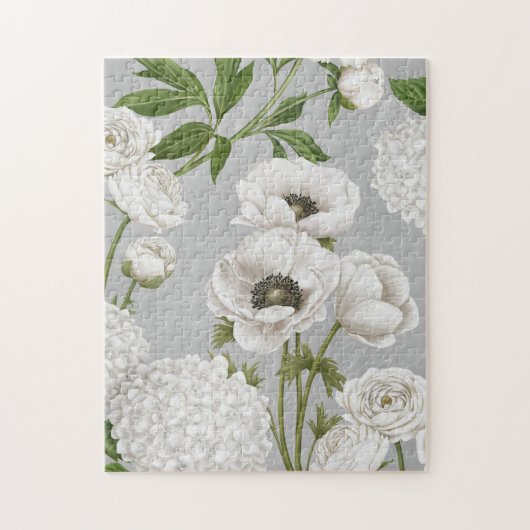 Puzzle Vintage Farmhouse white flower (Vertical)