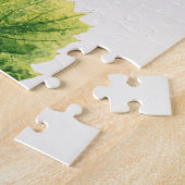 Puzzle Vintage Feuilles de fraises Aquarelle Peinture (Côté)