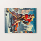Puzzle Vintage fille de hockey (Horizontal)