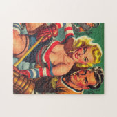 Puzzle Vintage fille de hockey (Horizontal)