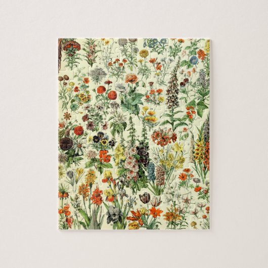 Puzzle Vintage Flowers Old Illustration Art (Vertical)
