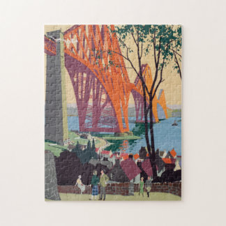 Puzzle Vintage Forth Bridge Scotland Railroad Travel Art