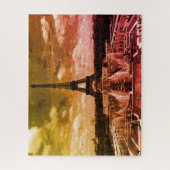 Puzzle Vintage France Paris Fontaine Chaillot Tour Eiffel (Vertical)