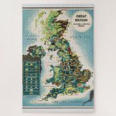 Puzzle Vintage Great Britain Resources Map (Vertical)