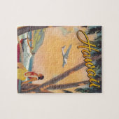 Puzzle Vintage Hawaii Travel Art Illustration (Horizontal)