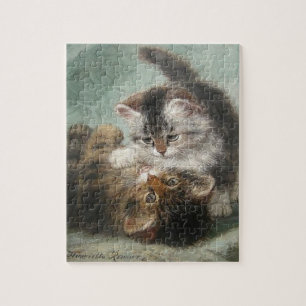 Puzzle Vintage Henriëtte Ronner Knip's Playing Kittens